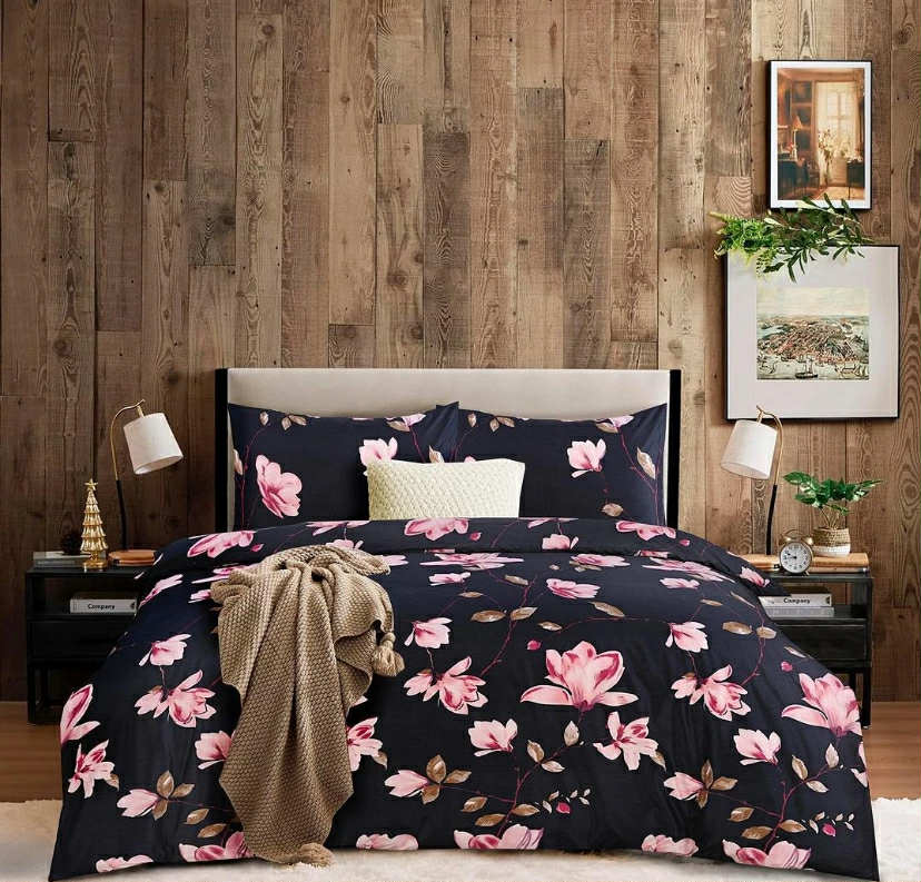 4 Piece Printed Duvet Quilt Cover Luxury Bedding Set