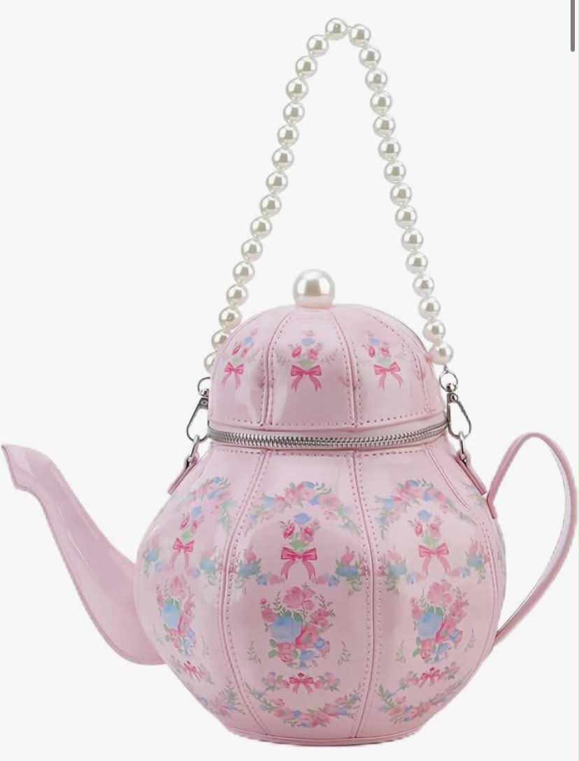 Vintage Teapot-Shaped Women Crossbody Bag Novelty Female Retro Daily Handbag for Cosplay Shoulder Bag