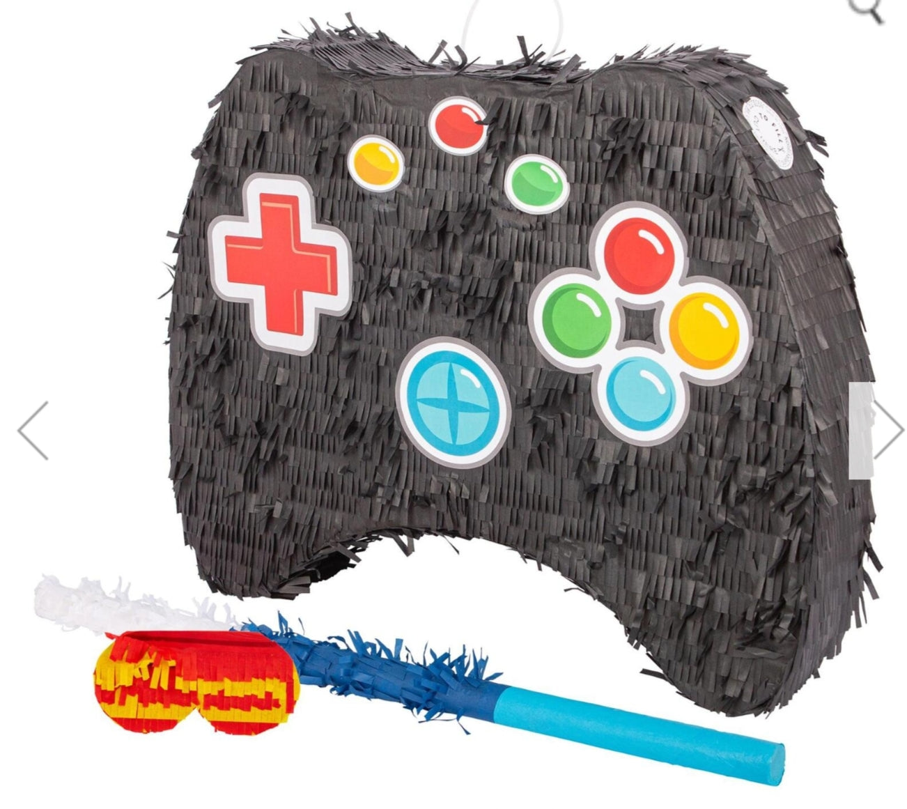 Game Controller Pinata Set with Stick Blindfold