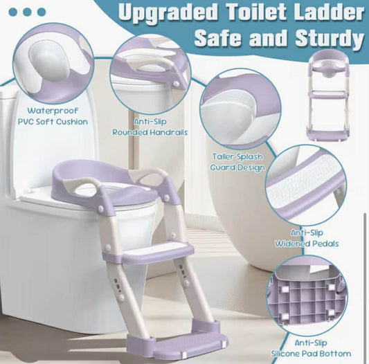 3-in-1 Toddler Potty Training Toilet Seat with Ladder,