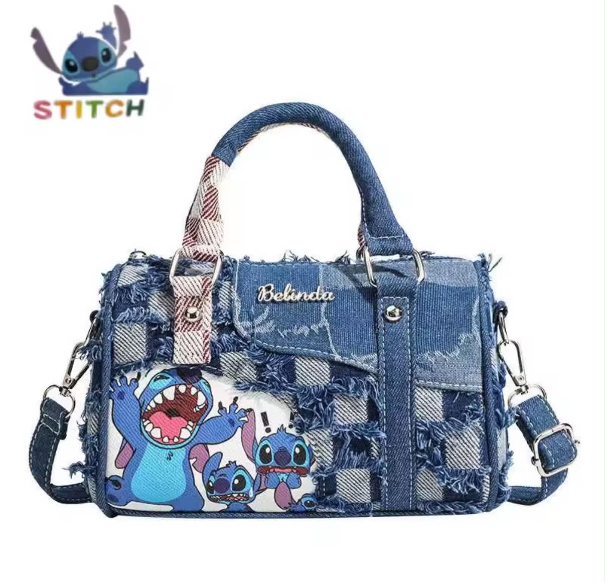 Stitch Crossbody Bag Denim Single-shoulder Patchwork Hand-held Pillow Bag