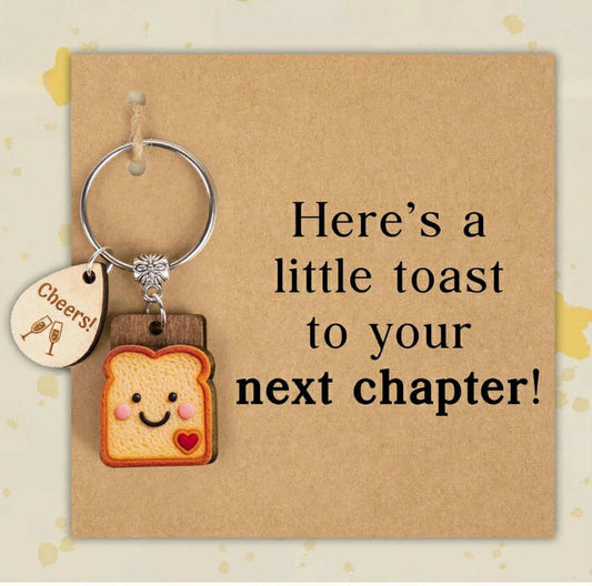 Leaving Gifts for Friends Colleague Toast Bread Keychain New Job Gift
