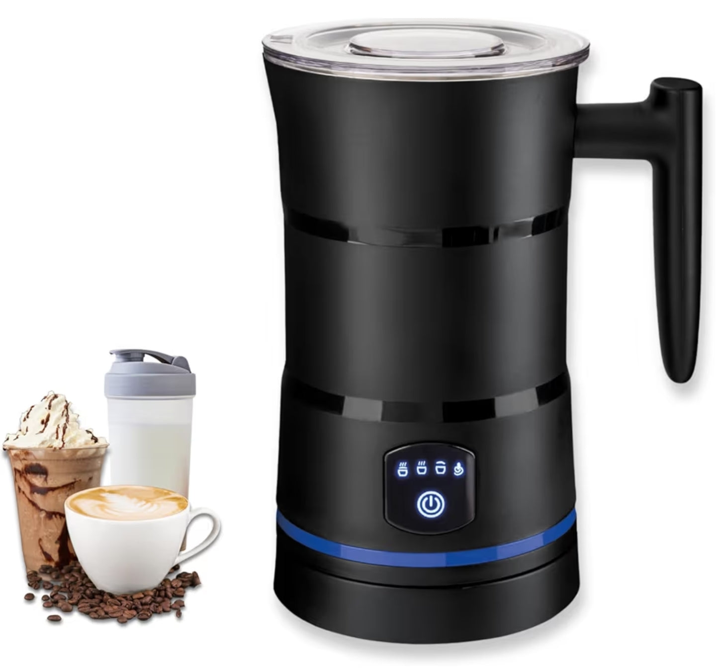 Straame Electric Milk Frother – Professional Automatic Foam Maker for Lattes, Cappuccinos & Hot Chocolates, Stainless Steel, Whisk & Froth in Seconds