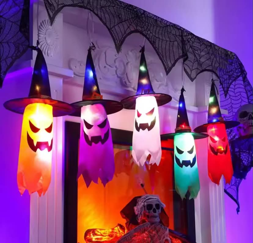 5 Pcs Halloween Witch Hat String Lights