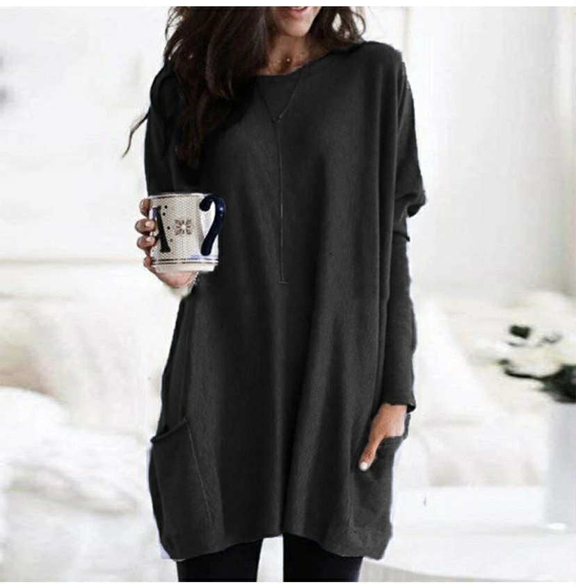 Plus Size Women Baggy Jumper Tops Ladies Tunic Long Sleeve Shirt Dress Pullover