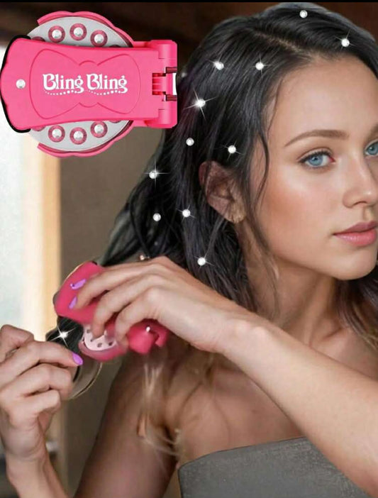 Hair Bedazzler Kit With Rhinestones, Glam Collection Hair Gems For Girls,Come With Glam Styling Tool And 75 Gems - Load, Click, Bling! Hair, Fashion, Anything