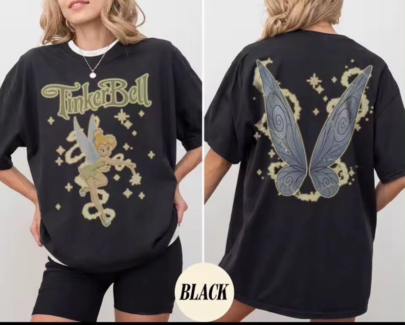 Retro Tinker Bell Printed T-shirt