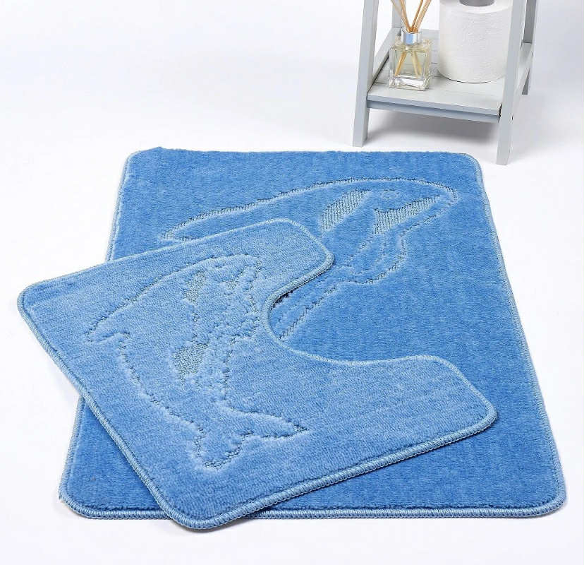 Dolphin Pedestal Non Slip bathroom toilet rug