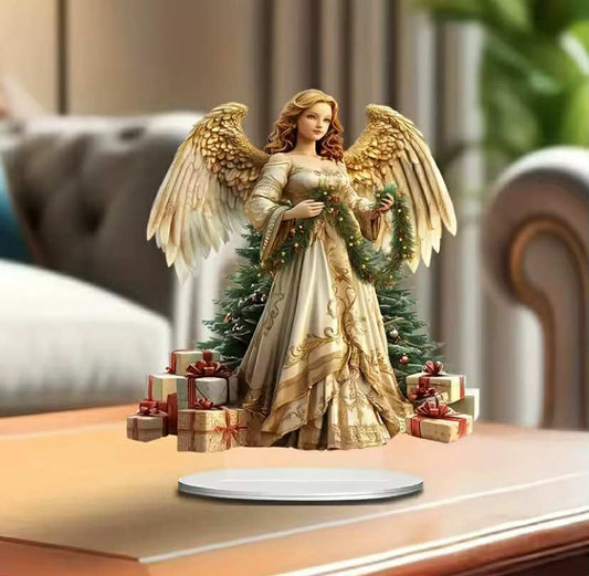 Bohemian Angel Statue with Elegant Wings