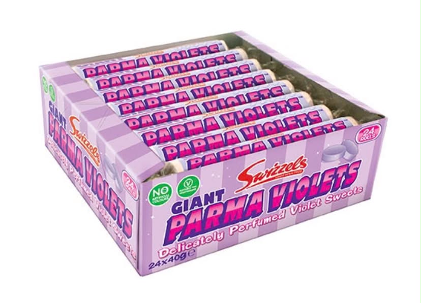 Swizzels Matlow Giant Parma Violets Rolls x 5

Description
Giant parma violets are large, round fizzy sweets that have a chalky taste and texture. These perfume flavoured sweets are made by Swizzels Matlow and come in rolls.