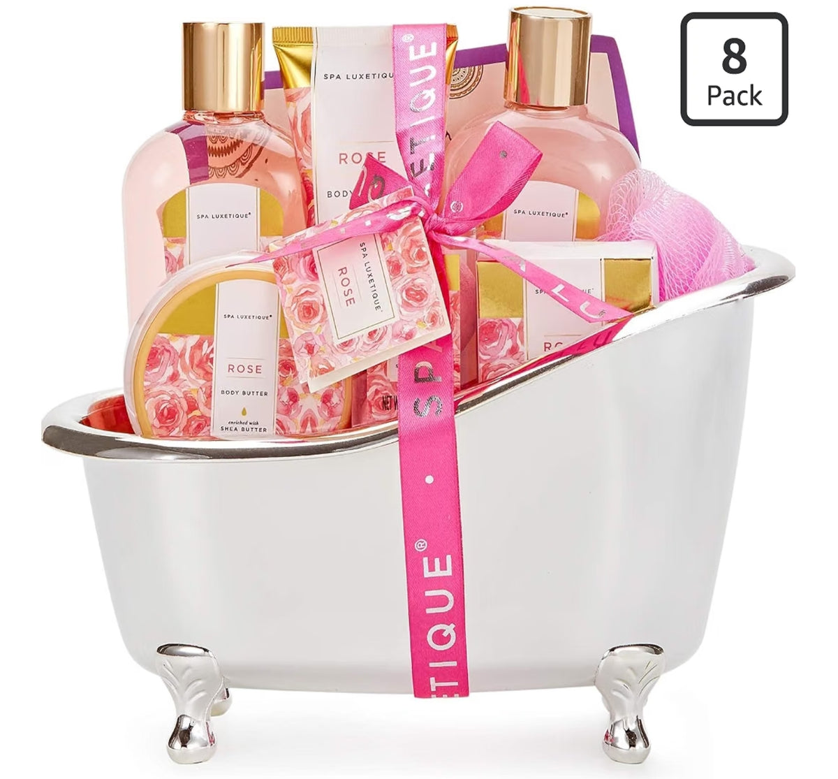 8pcs Spa Luxetique Christmas Pamper Sets for Women Gift,  Spa Bath Gift Sets with Essential Oil,Body Lotion,Bath Bombs.