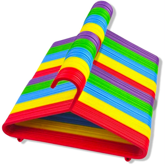 Kids Clothes Hangers (Pack of 40)- Non Slip Hangers- For Toddlers, Children, Ideal For Laundry And Nursery Everyday Standard Use -Sized For Baby, Toddler And Children-Multi Colour Hangers