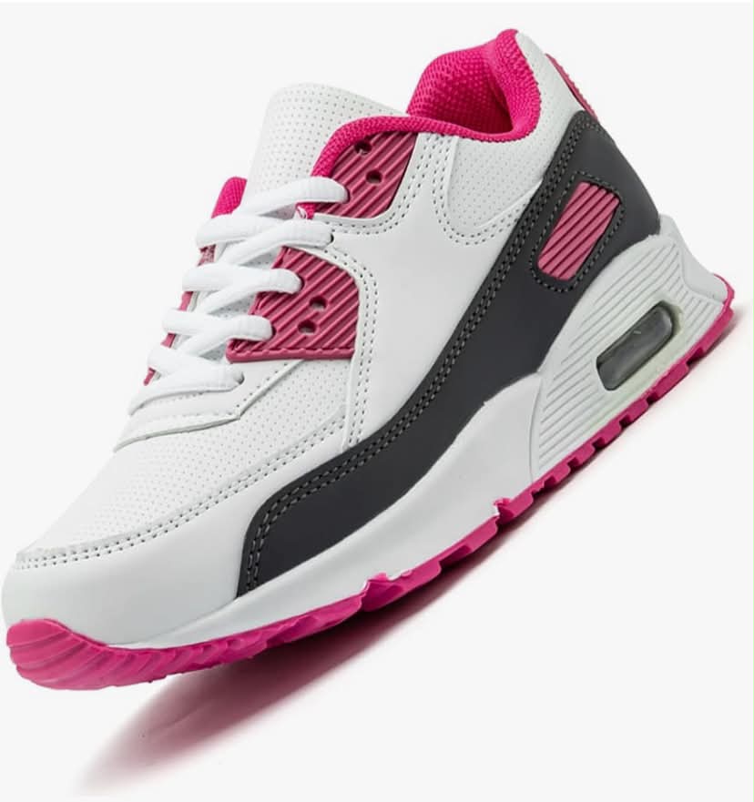 Boys Kids Trainers Girls Running Walking Shoes Sneakers Trainers Breathable Lightweight Athletic Sports Shoes for Little/Big Kids White