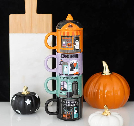 SPOOKY STREET STACKING MUG SET
