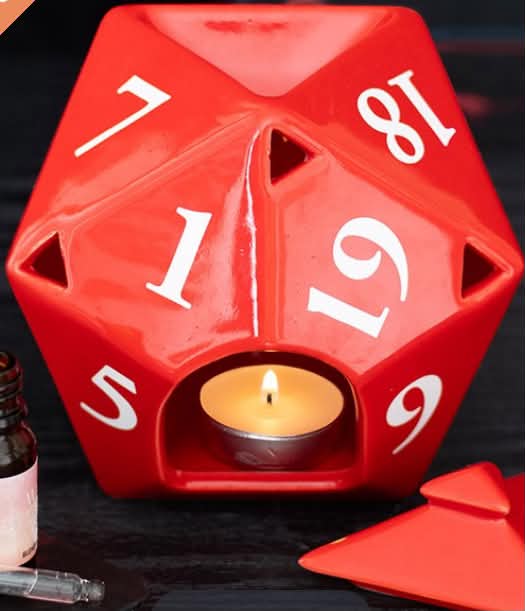 D20 GAMING DICE SHAPED OIL BURNER
