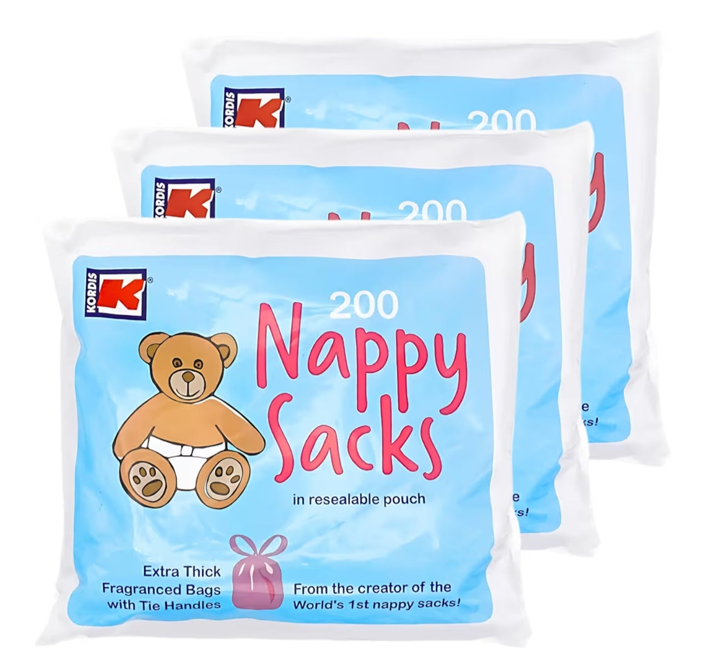 Disposable Nappy Bags - 3 x 200