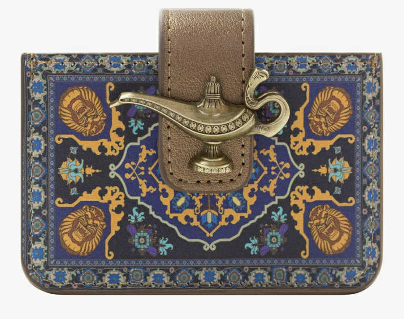 Aladdin Three Wishes Genie Magic Lamp Emblem Wallet Card Holder