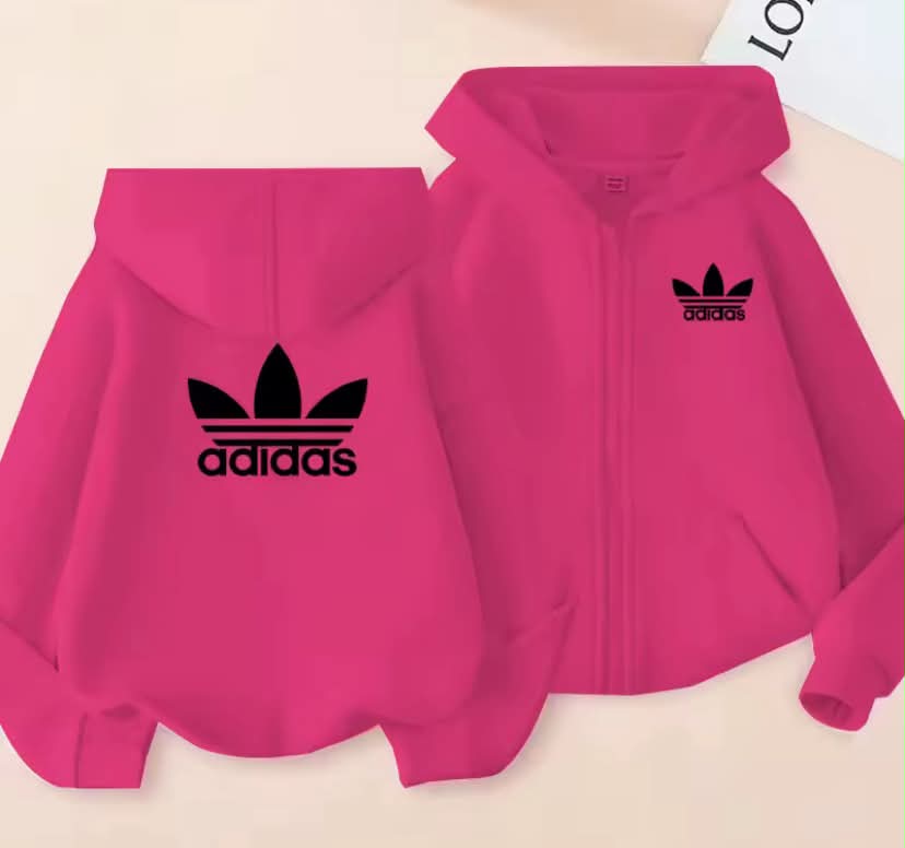 Sporty Zip-up Hooded Sweatshirt Casual Jacket
