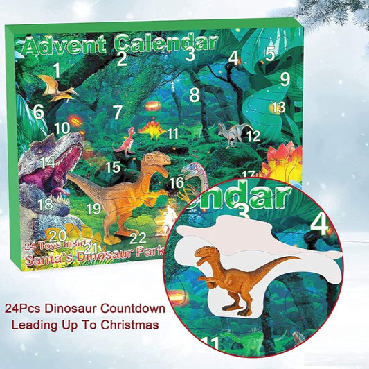 Dinosaur Advent Calendar  Boys Kids with T-Rex Triceratops Velociraptor  24-Day