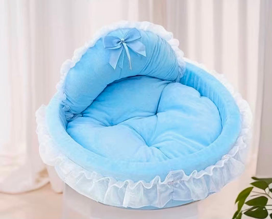For All-Season Universal Autumn And Winter Cat And Dog Bed Mat, Home Washable Princess Bed, Anti-Slip, Soft Plush, Warm Pet Sofa, Cat Bed And Dog Bed, Cute And Comfortable, Suitable for All Cats And Dogs