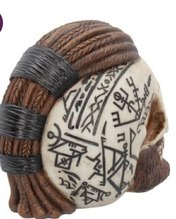 Ragnar Viking Skull Ornament 16cm