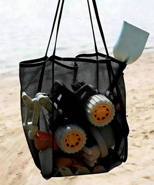1 pc Beach Toy Bag, Large Beach Tote Bag, Foldable Big Size Kids Toy Storage Bag