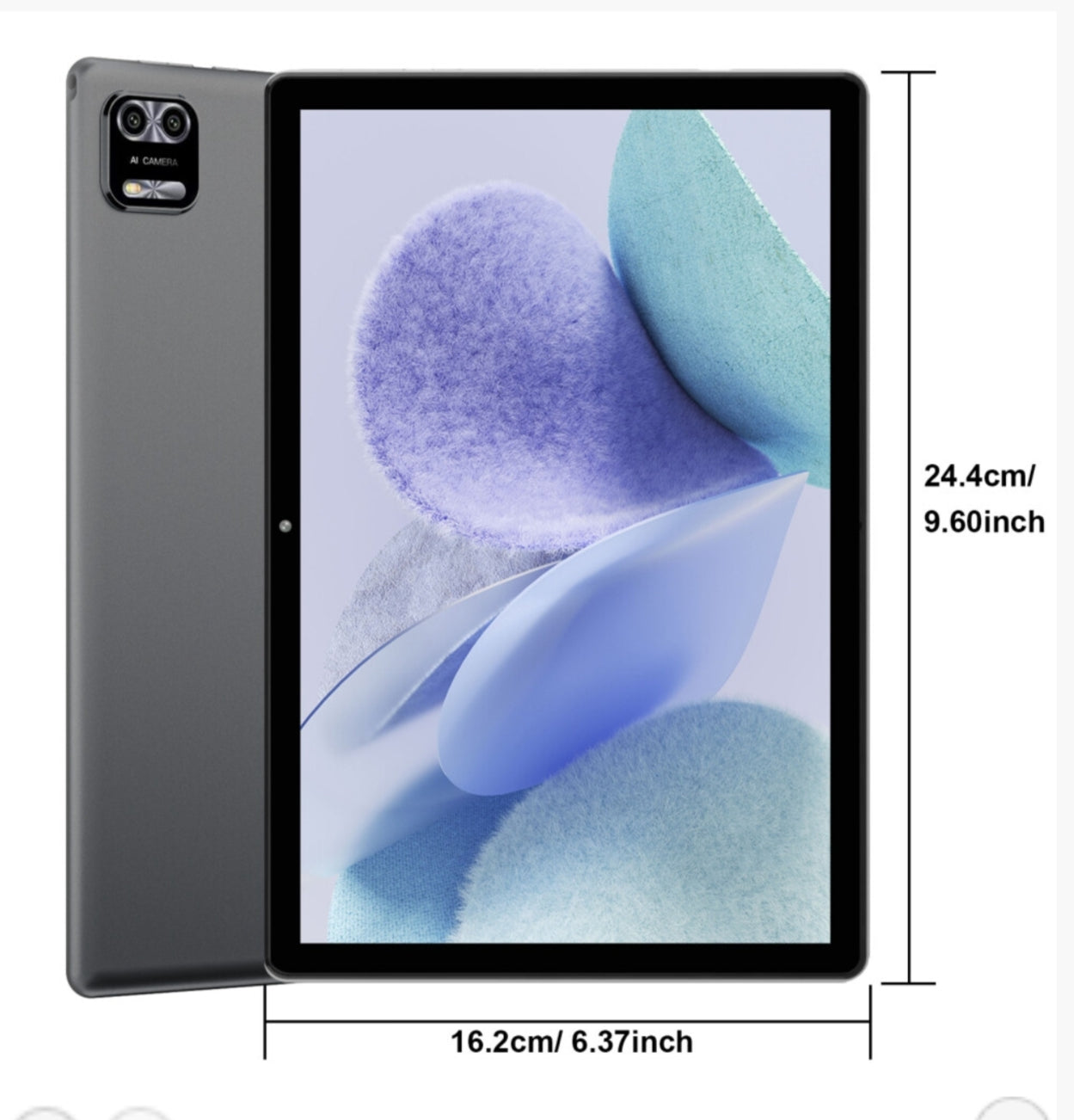 12 Tablet 10 inch Quad-Core Processor 3GB RAM 64GB ROM 1280x800 IPS Display Tablet with 2+8MP Camera WiFi Bluetooth 6000mAh (Android)
