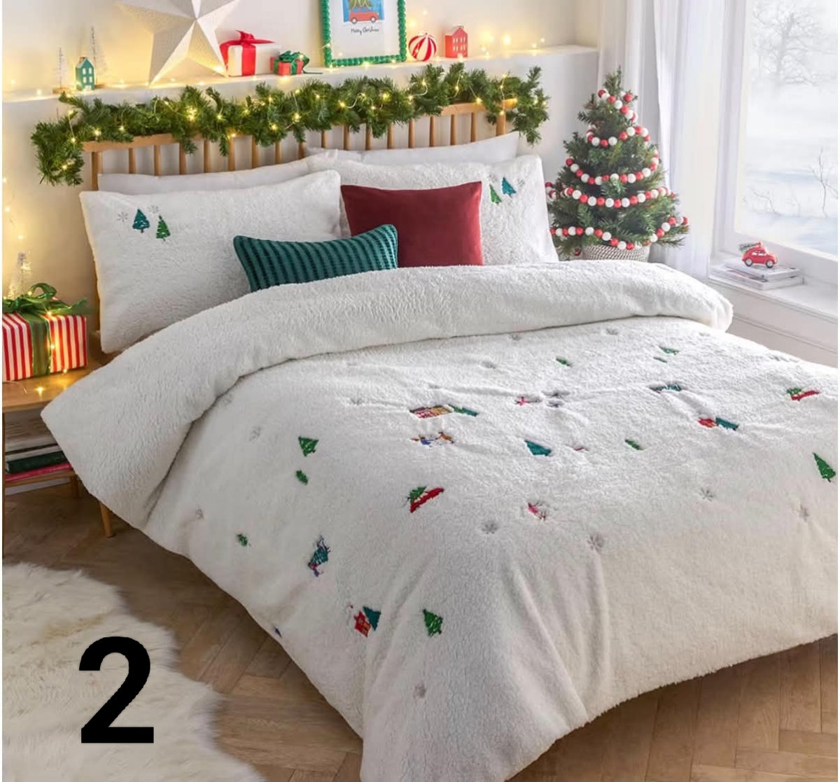 Christmas Duvet Cover Set  
Reversible Festive Winter  Bedding