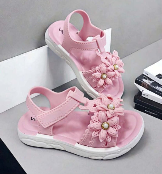 Cute Rhinestone Bow Open Toe Girls Sandals, Breathable Shoes