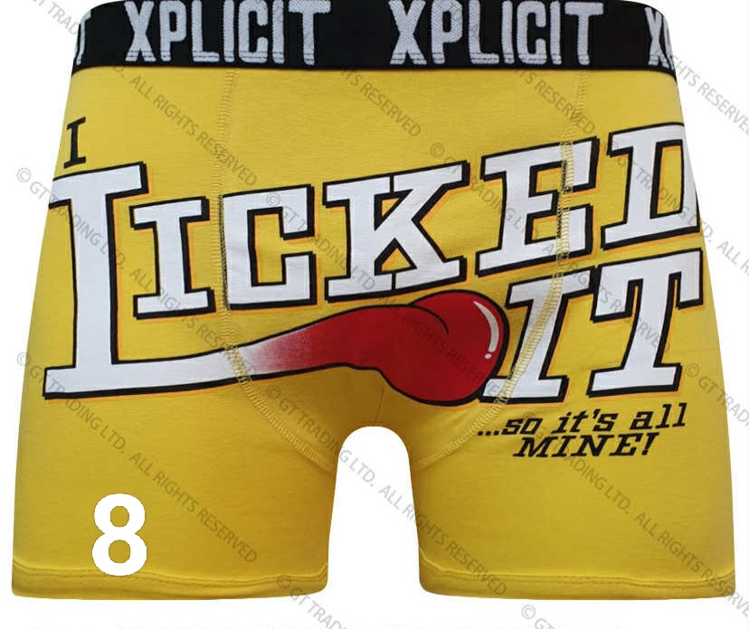 Xplicit Men’s Novelty Boxer Shorts Funny Rude Cartoon Trunk Print Underwear Pack