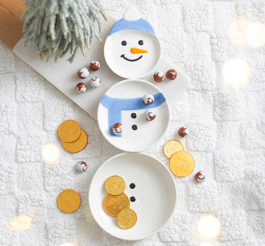 SET OF 3 WINTER SNOWMEN STACKING BOWLS