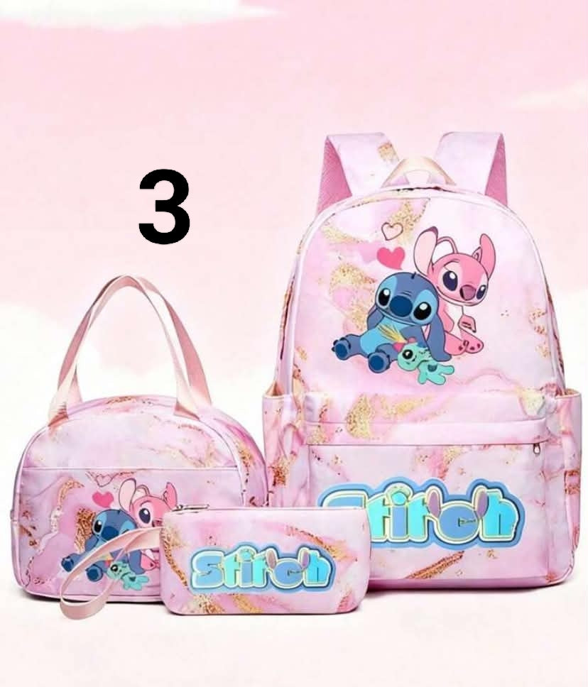 Adjustable Shoulder Strap Cute Print Lunch Bag, Backpack Set, Girl, Girls And Students School Essentials, Student Backpack Set With Pencil Case, Backpack With Pockets,