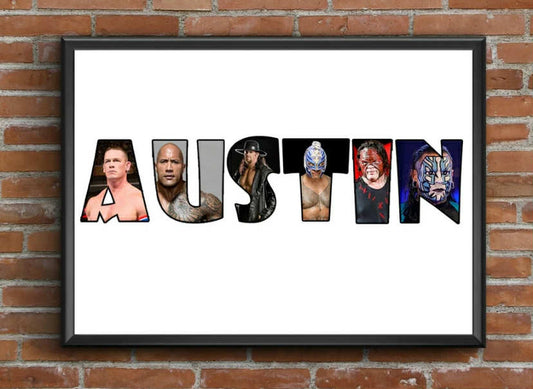 WWE Personalised Name Print
