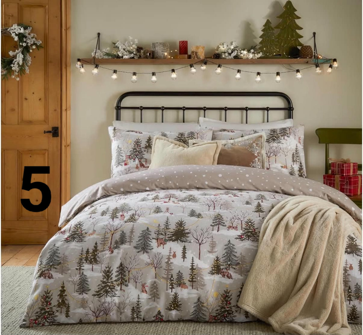 Christmas Duvet Cover Set  
Reversible Festive Winter  Bedding