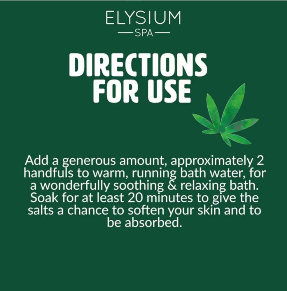 Elysium Spa Muscle & Bath Soak With Hemp Oil or Elysium Spa Muscle & Bath Soak With Menthol