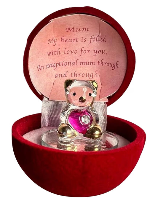 Thorness Glass Bear in Gift Box for a Special Mum