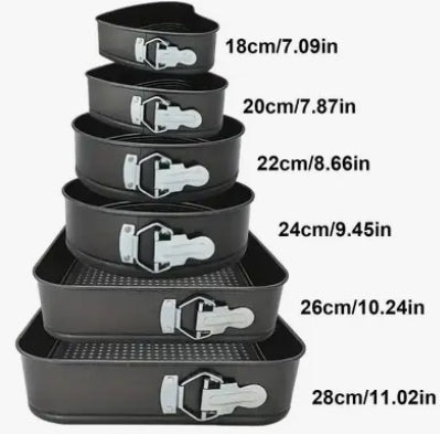 6pcs/Set Round Cake Molds, Diameter Range 11.99-28cm Kitchen Essentials, Bottomed Round Mousse Honeycomb Cake Molds, High Strength Baking Tools