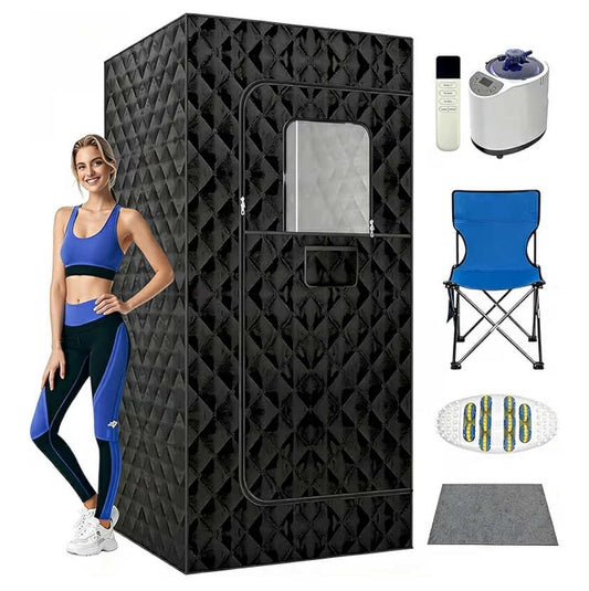 Portable Steam Sauna, Home Sauna with 3L 1200W Steamer, Remote Control, Personal Full Body Sauna Pod for Home, Gym, Garage