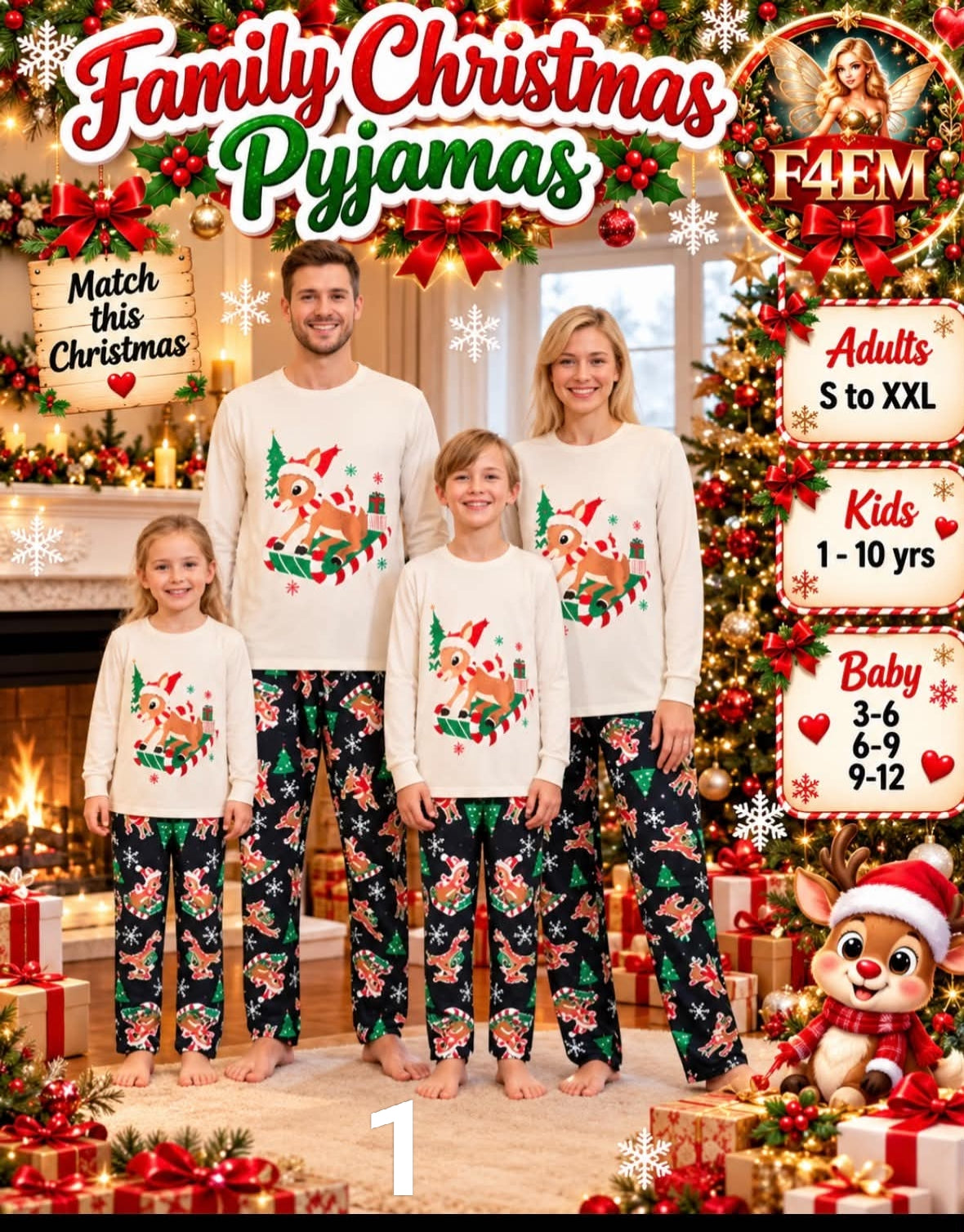 🎄 Family Christmas Pyjamas 🎄

(Baby's)
