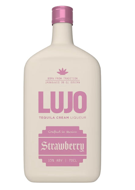 Lujo Strawberry Tequila Cream Liqueur - Made Using Reposado Tequila 15% ABV & 70cl