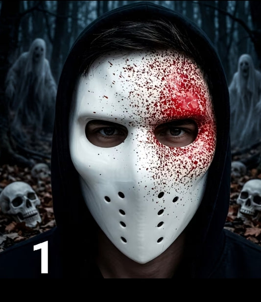 Halloween/Carnival, New Thickened Blood-Splattered Killer Maniac Cosplay Mask Hockey Mask