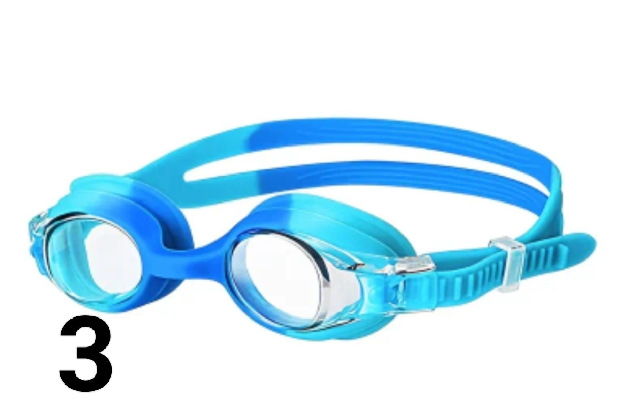 Kids Swimming Goggles Anti-Fog & Waterproof with PC Lens - Adjustable Strap, UV Protection & Anti-Glare, Fit for Ages 3-12 Years