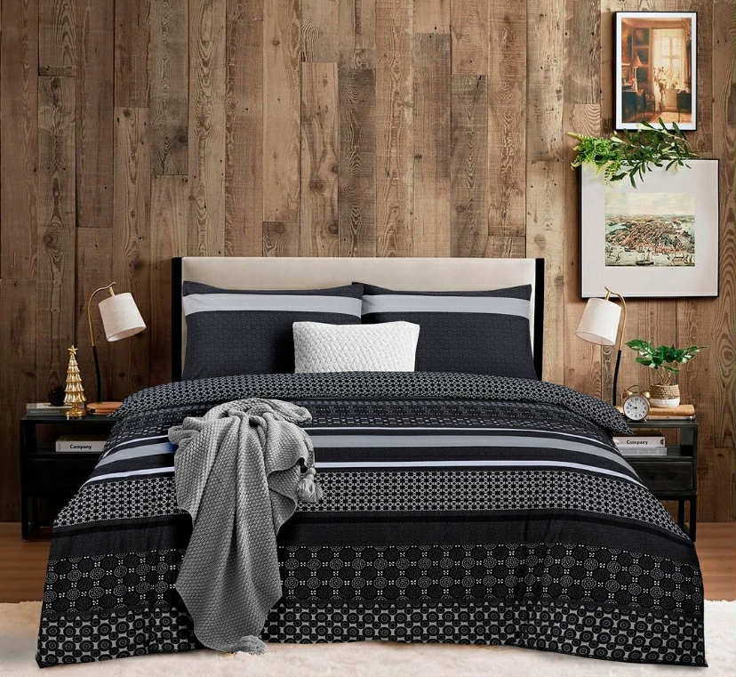 4 Piece Printed Duvet Quilt Cover Luxury Bedding Set