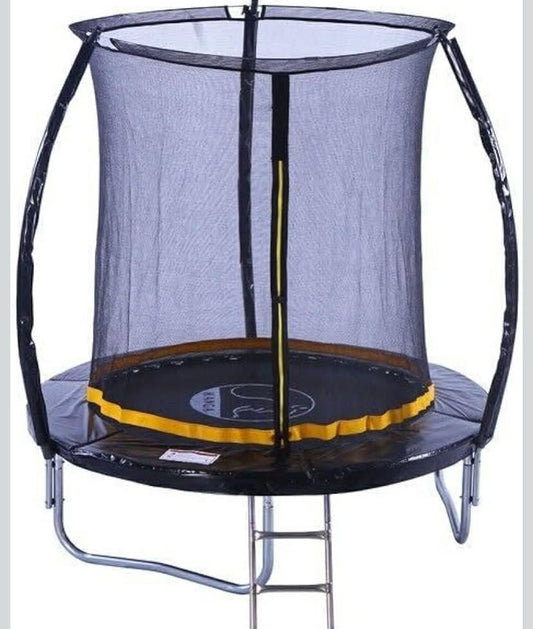 Kanga Trampoline Outdoor Round Inc Safety Enclosure Net, Ladder & Anchor Kit (Curved Shape) 6ft