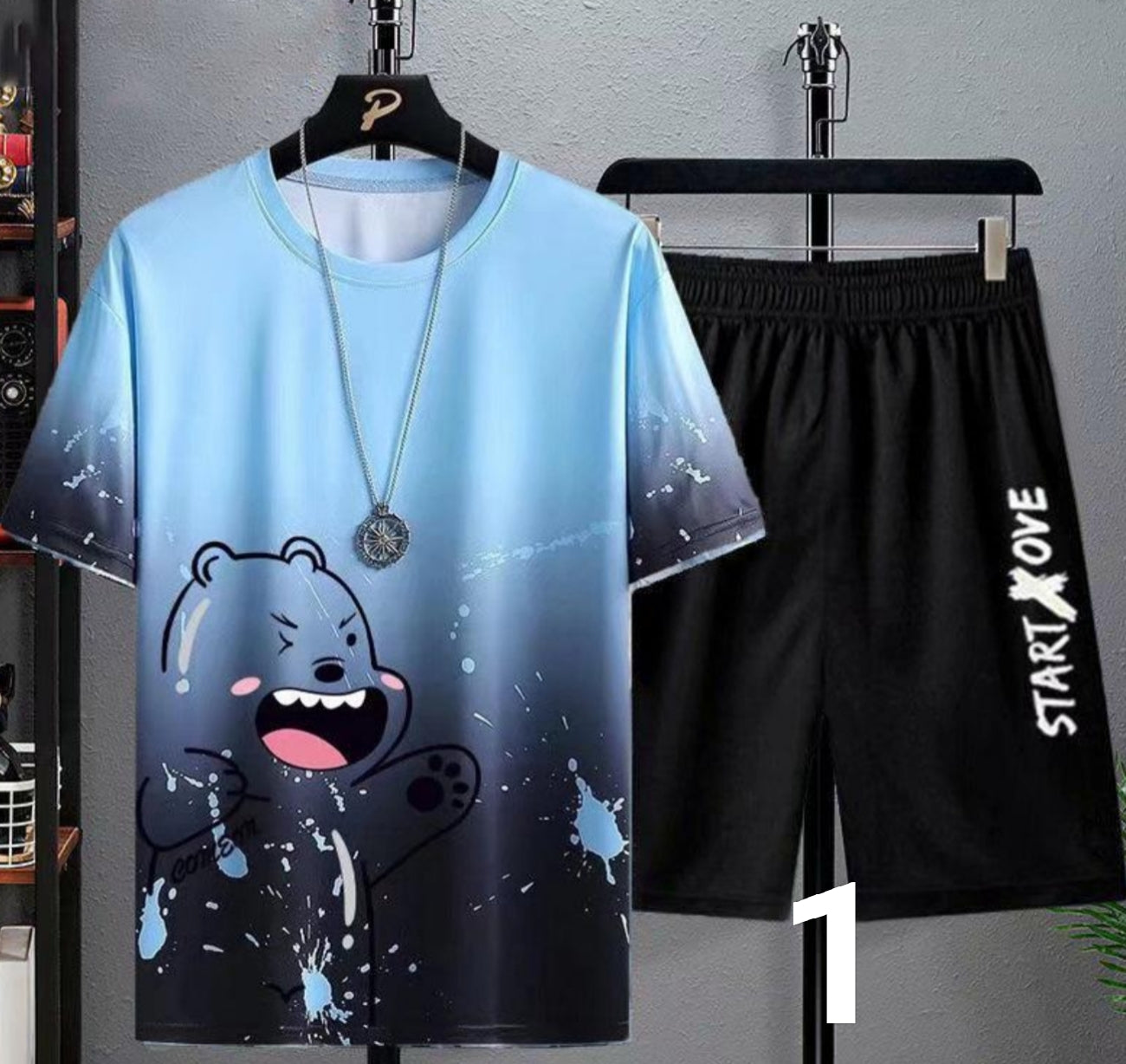 Summer Quick-Dry Ice Silk Short-Sleeve T-Shirt and Shorts Set - Trendy, Loose Casual Sportswear.
