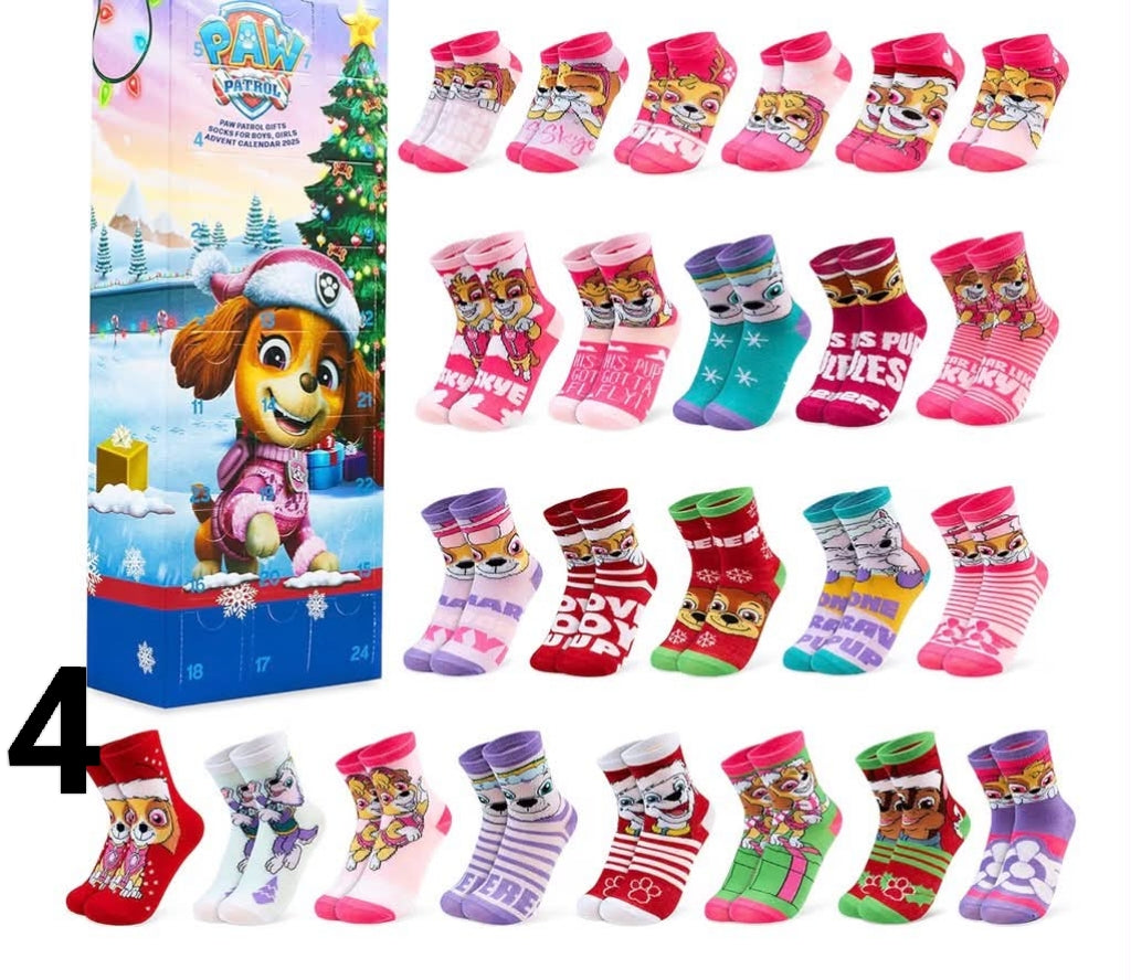 Socks Advent Calendar 
Size 12-3.5, Casual Breathable Soft-Knit Socks, 24 Days Christmas Countdown, Everyday Wear, Xmas Gifts