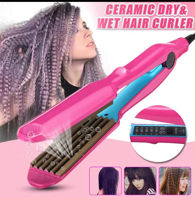 Professional Hair Crimper Curler Dry & Wet Use
