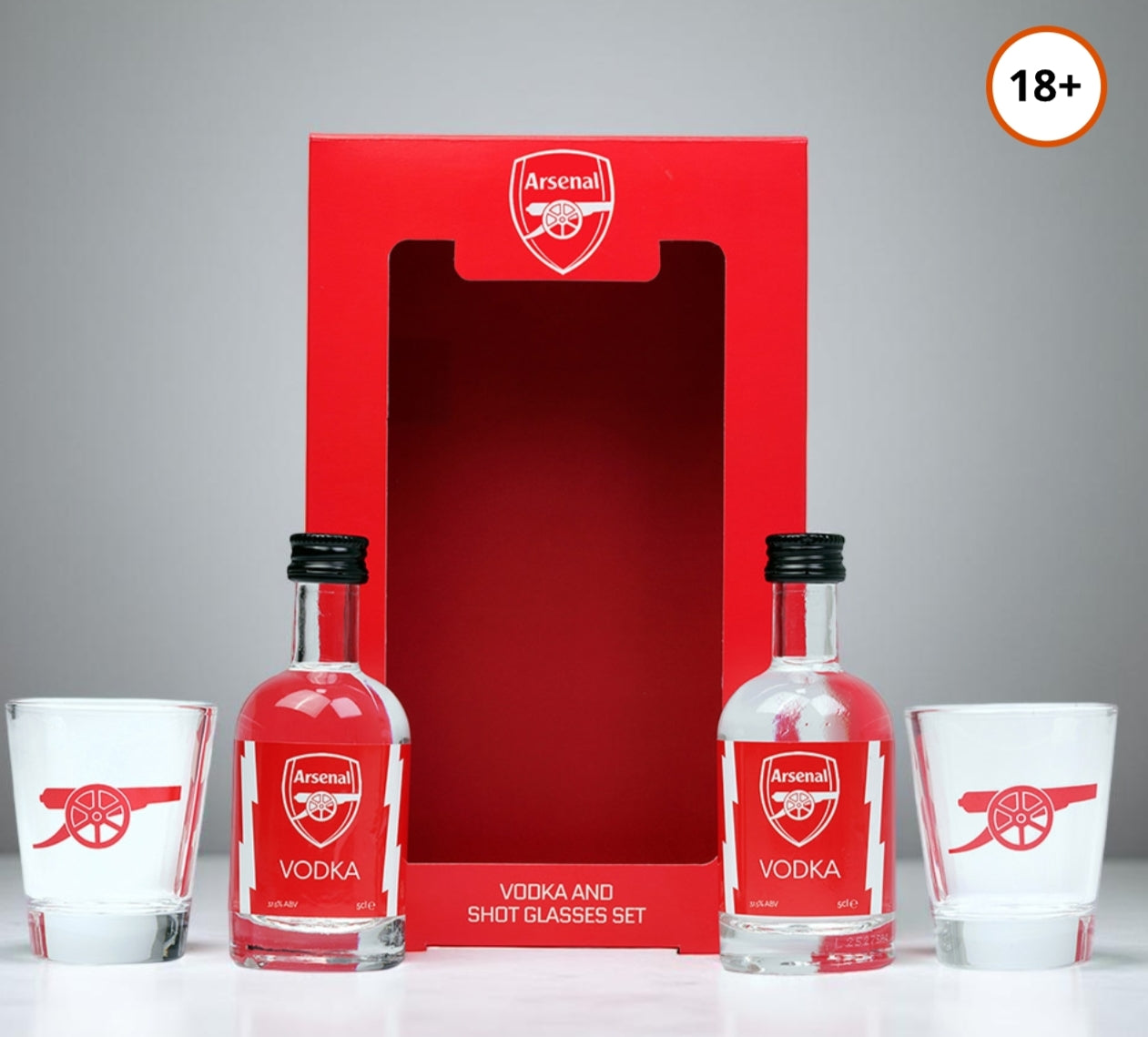 Arsenal FC Vodka Shot & Glasses Set