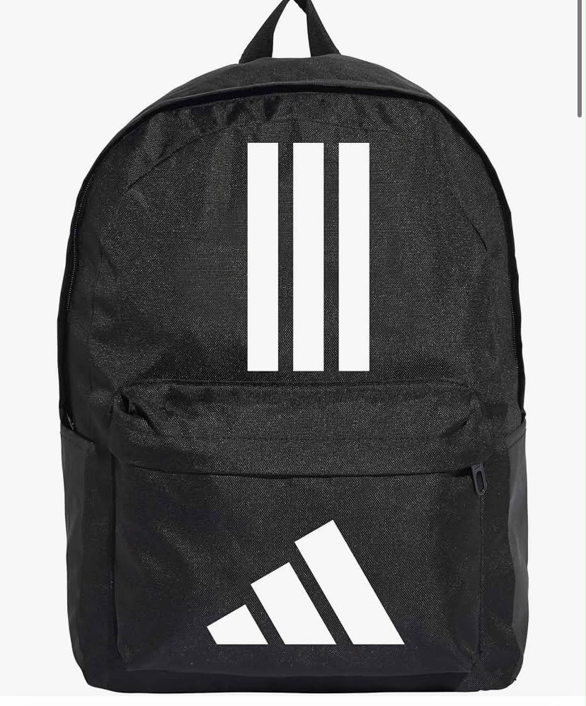 adidas Unisex Classic Three Stripes Back To School Backpack, Black/White, One Size