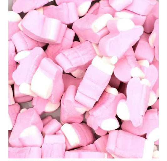 Pink & White Bunny Mallows 225g Sweet Pouch